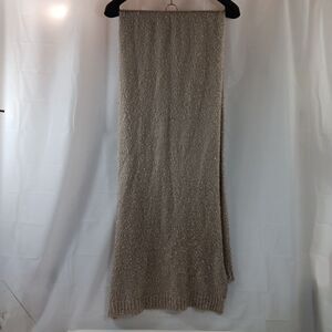 Unbranded Scarf Women's 85 X 22 Inches Tan Gold Metallic Thread Throughout